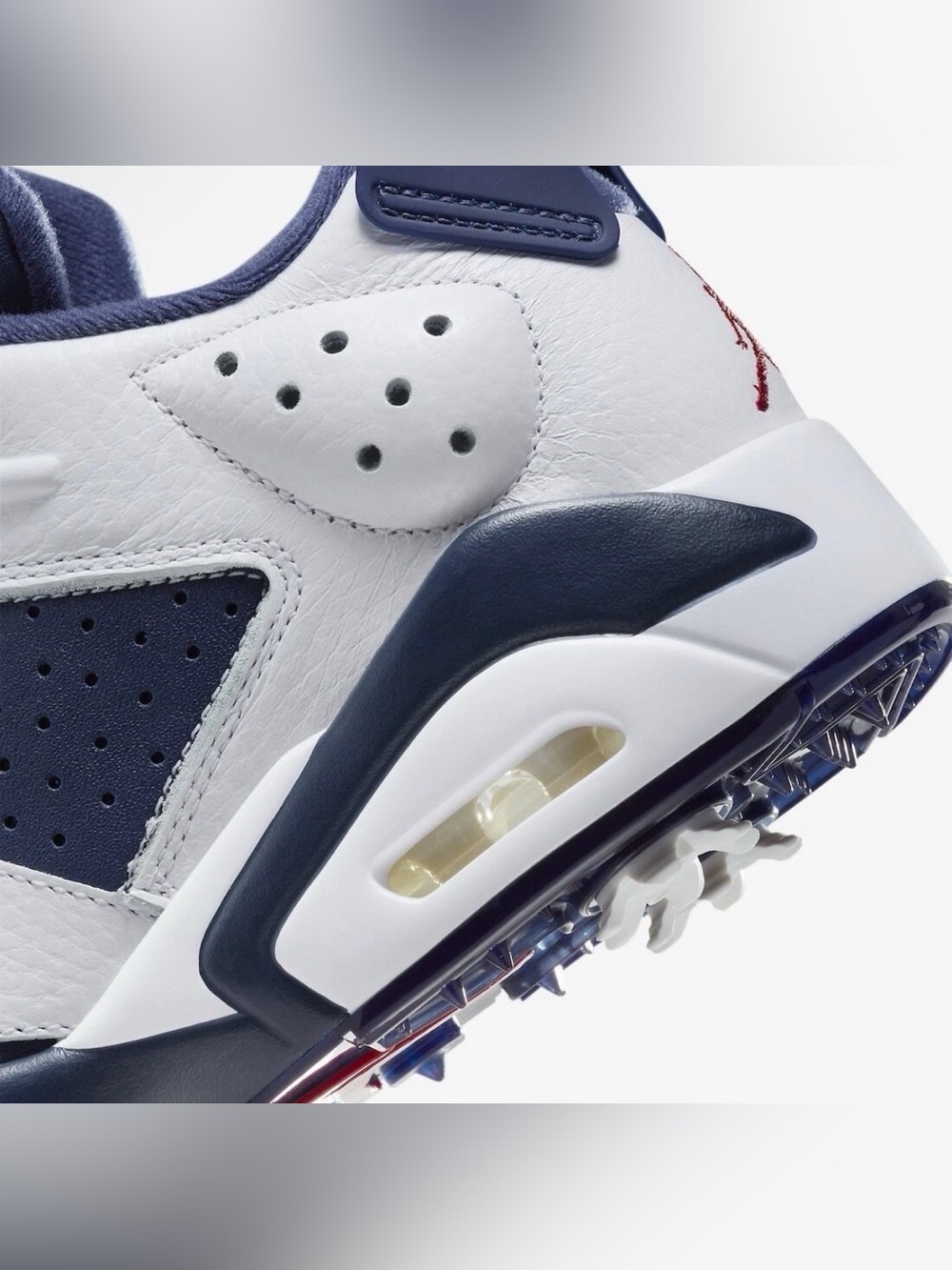 Nike Jordan Retro 6 G Golf Shoes Sneakers White/Midnight Navy DV1376-101 M Sz 7 - Picture 8 of 9